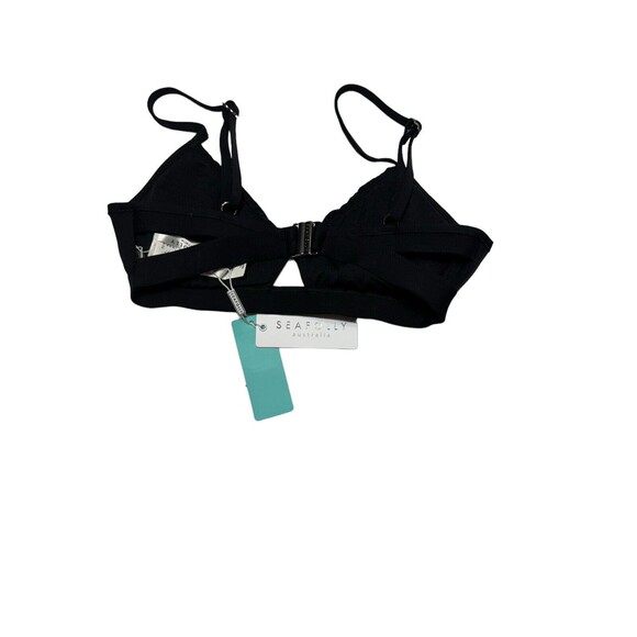 NWT Seafolly [ 4 US ]‎ Active Hybrid Bralette Keyhole Bikini Top Black 30580-058 - Picture 5 of 14